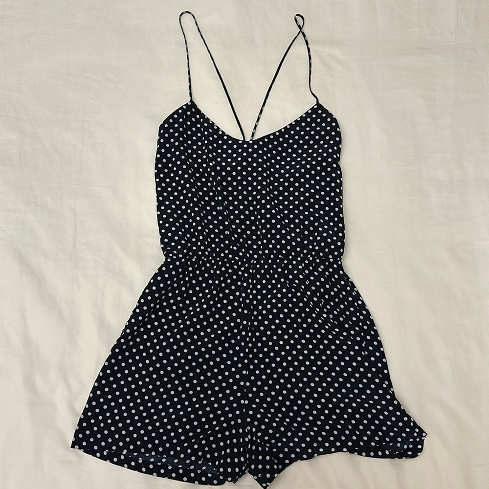 ZARA POLKA DOT SATIN ROMPER